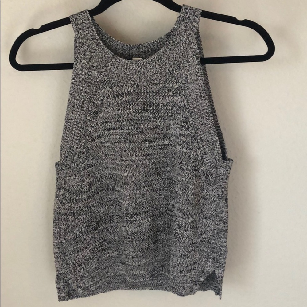 Knitted High Neck Tank Top